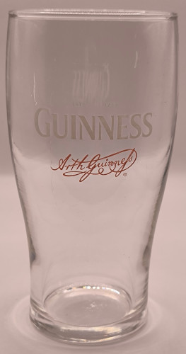 Arthur Guinness 50cl beer glass