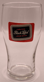 Carling Black Label 1970s beer glass glass