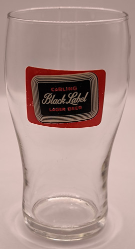 Carling Black Label 1970s beer glass