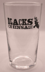 Black's of Kinsale 2022 conical pint glass glass