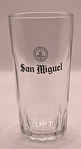 San Miquel 1970s beer glass