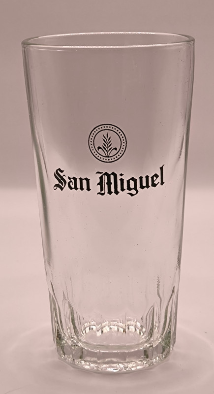 San Miquel 1970s beer glass glass