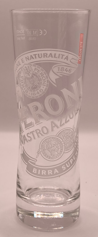 Peroni 2010 half pint glass glass