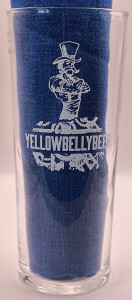 Yellow Belly 2017 pint glass glass