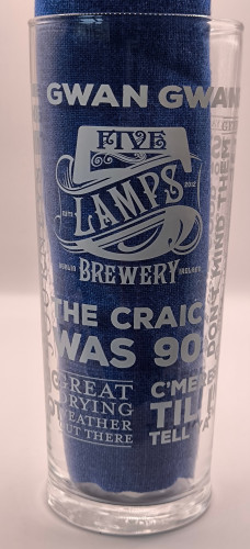 Five Lamps "The Craic Was 90" 2018 pint glass