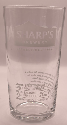 Sharps Doom Bar pint glass