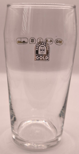 Boddingtons Manchester Gold pint glass