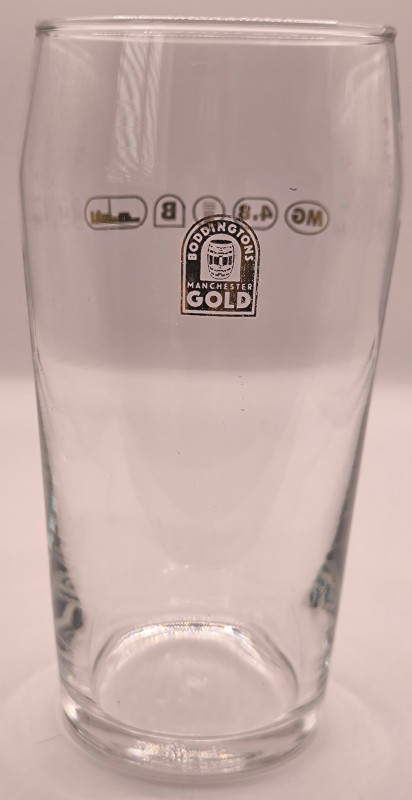 Boddingtons Manchester Gold pint glass glass