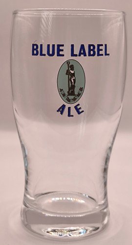 Blue Label ale beer glass