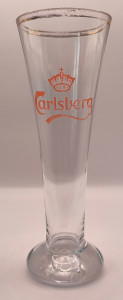 Carlsberg tall beer glass glass