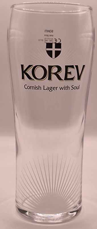 Korev 2014 pint glass glass