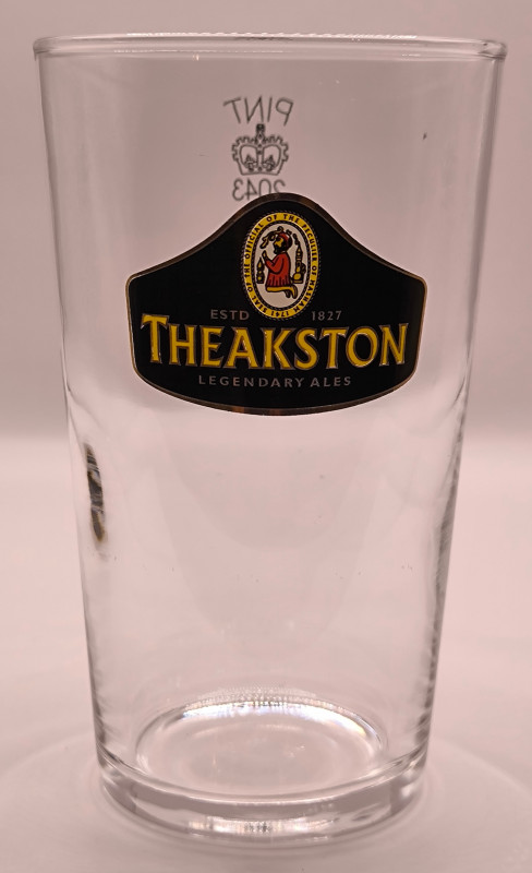 Theakston Legendary Ales pint glass glass