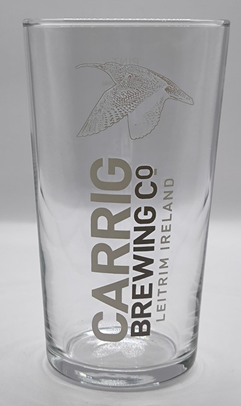 Carrig Brewing 2015 pint glass glass