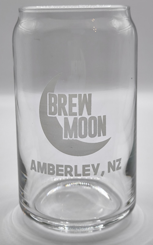 Brew Moon beer glass glass