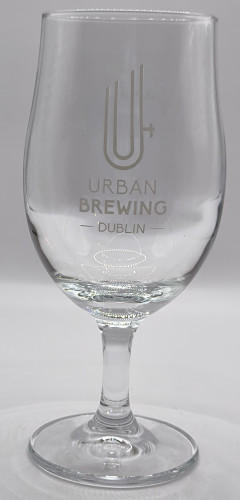 Urban Brewing half pint 2018 beer glass