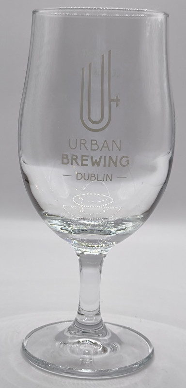 Urban Brewing half pint 2018 beer glass glass