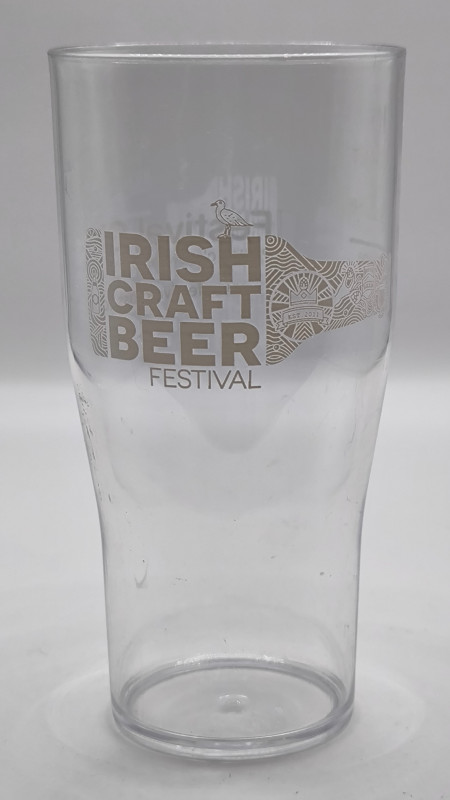 Irish Craft Beer Festival 2019 half pint plastic glass glass