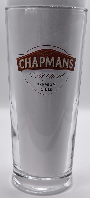 Chapmans Cold Filtered cider 2006 pint glass glass