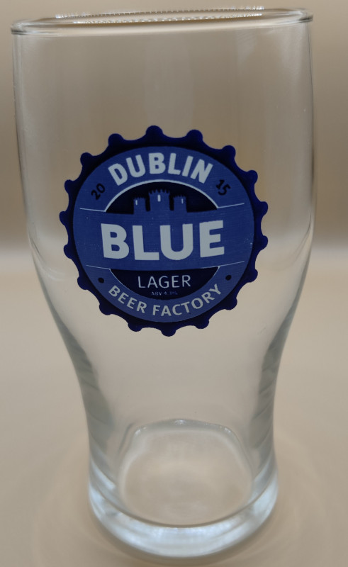 Dublin Blue Lager glass