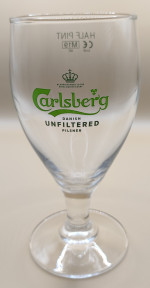 Carlsberg Unfiltered HALF PINT glass