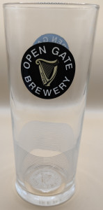 Open Gate Brewery pint glass glass