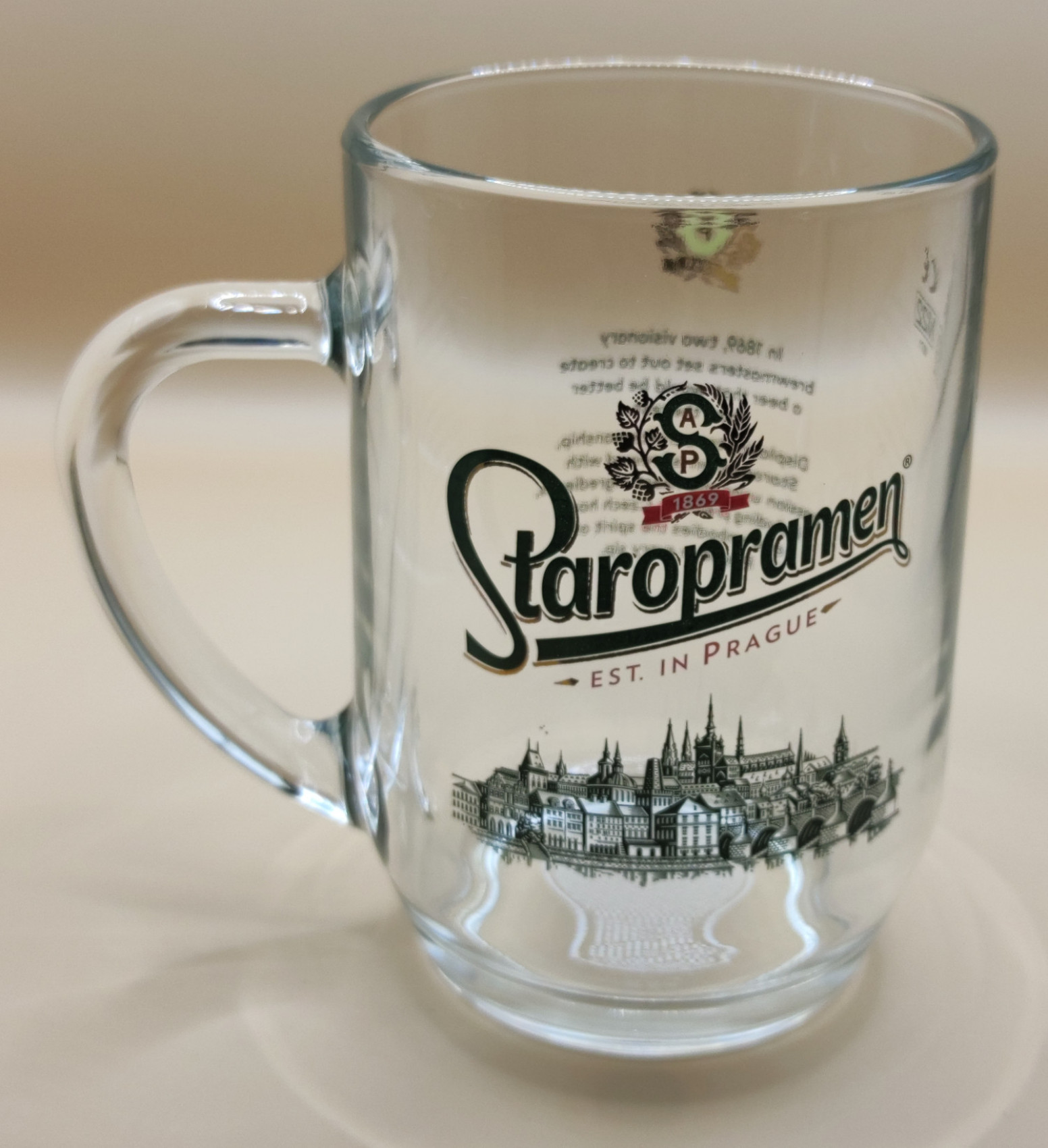 Staropramen 2022 tankard pint glass - Nicks Beer Glass Collection